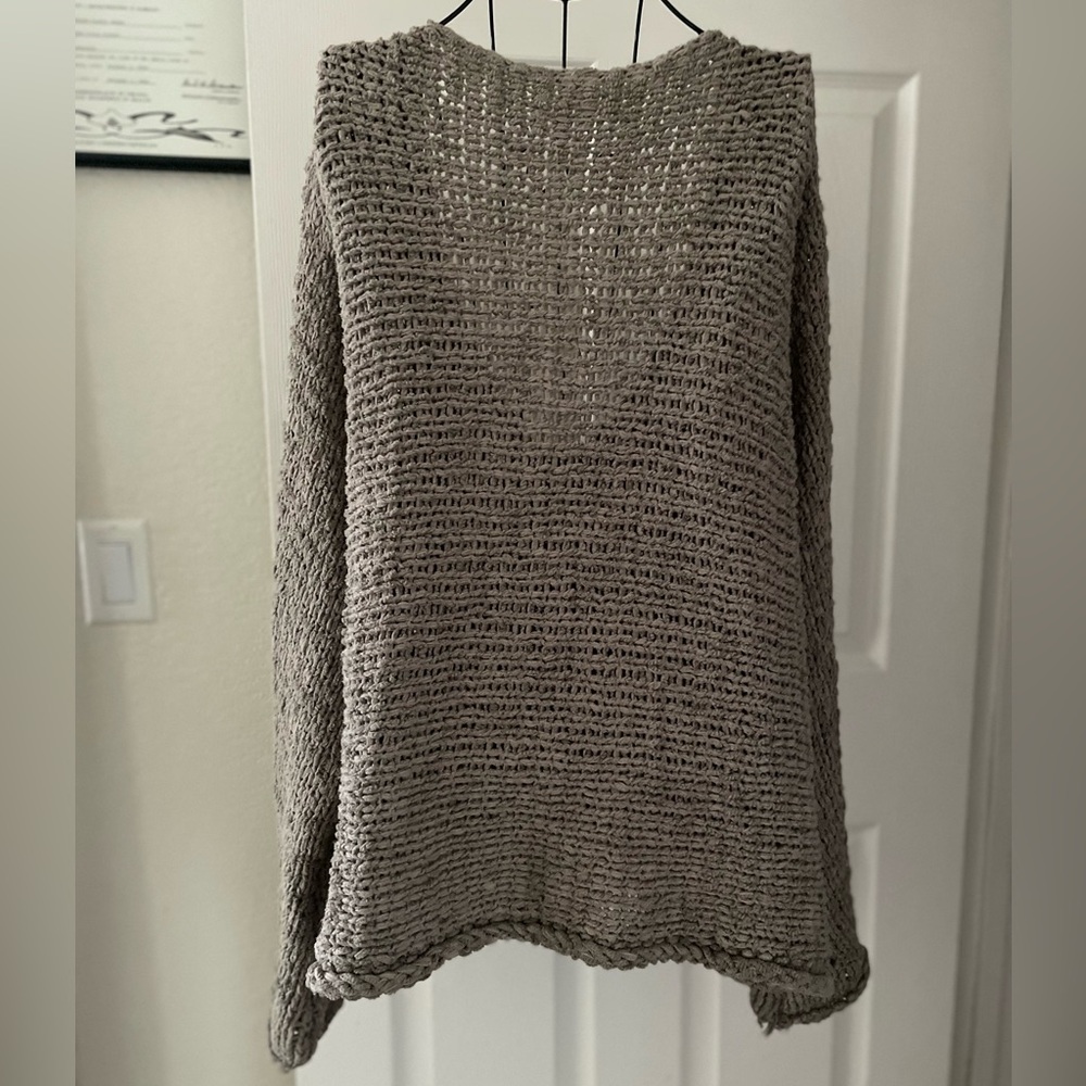 Free People Taupe V-Neck Sweater - Picture 3 of 6